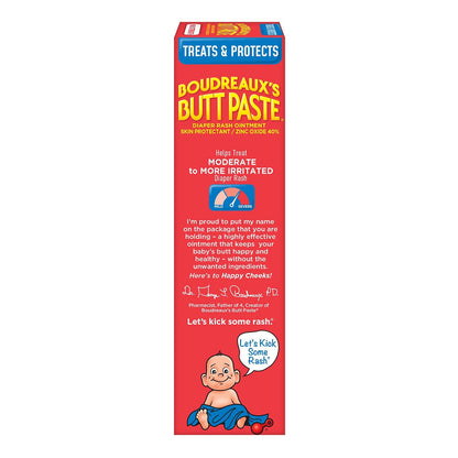 Boudreaux's Butt Paste Ungüento Tratamiento Sarpullido de Pañal Fuerza Máxima 4 oz