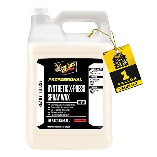 Meguiar's D15601 Cera instantánea para vehículos | La cera de automóvil Pro Spray añade brillo, suavidad y protección de pintura con abalorio de agua, brillo rápido para