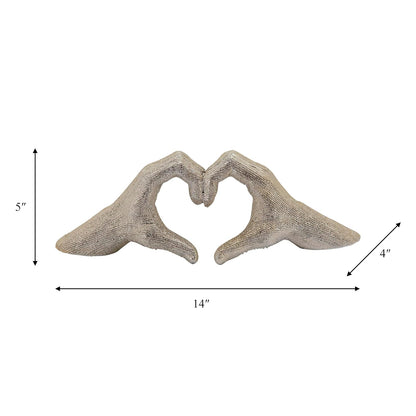 Sagebrook Home 15688-01 - Corazón de Mano (12,7 cm), Color Dorado