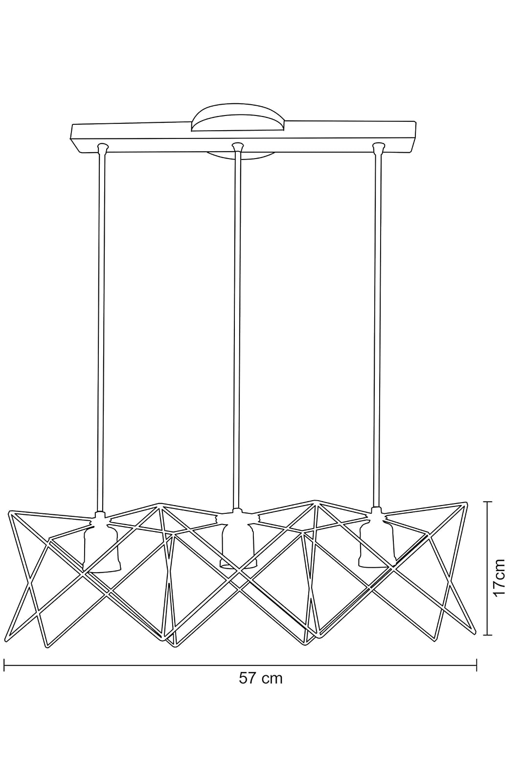 MAXXI MX-CL7011-N/CB Candil de Rejilla Negra con Copos, Cobre