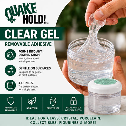 ¡Temblor! 22111 Gel para Vidrio y Cristal, Transparente