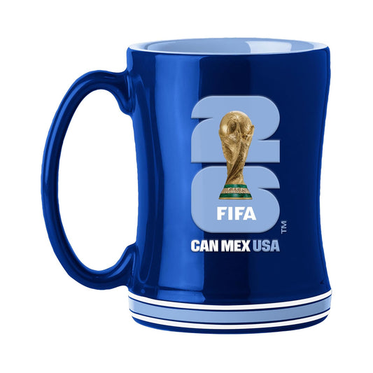 Honav United States Soccer FIFA World Cup 2026 - Taza de café esculpida de 14 onzas, taza de café de cerámica con diseño elevado, regalo perfecto para fanáticos y coleccionistas del fútbol de Estados