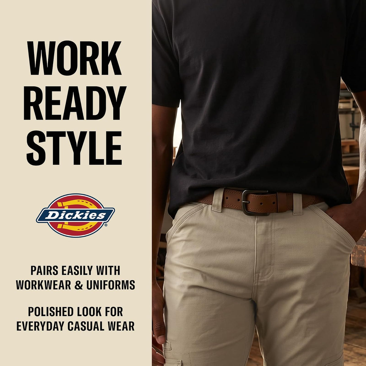 Dickies Cinturón de puntada de dos filas CinturónHombre