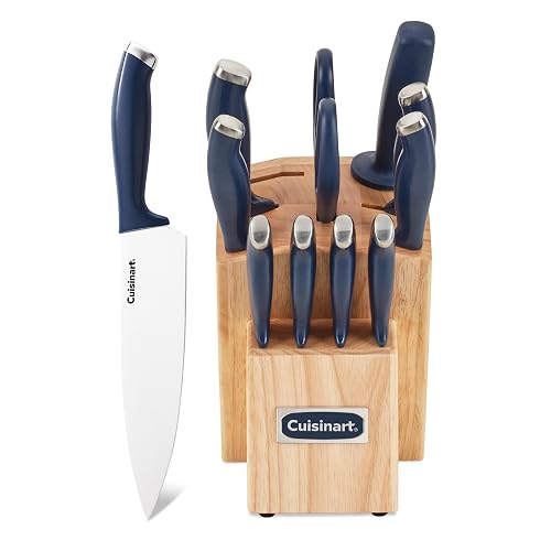 Cuisinart Color Pro Collection Juego Cuchillos con Bloque C77SSN-12P | Rojo, 12 piezas, acero inoxidable, afilador de acero, tijeras domésticas