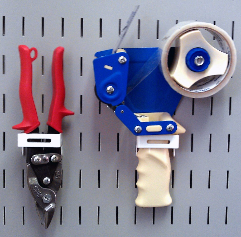 Wall Control KT-200-DLX B Set de ganchos ranurados de lujo para paneles de almacenamiento Blanco