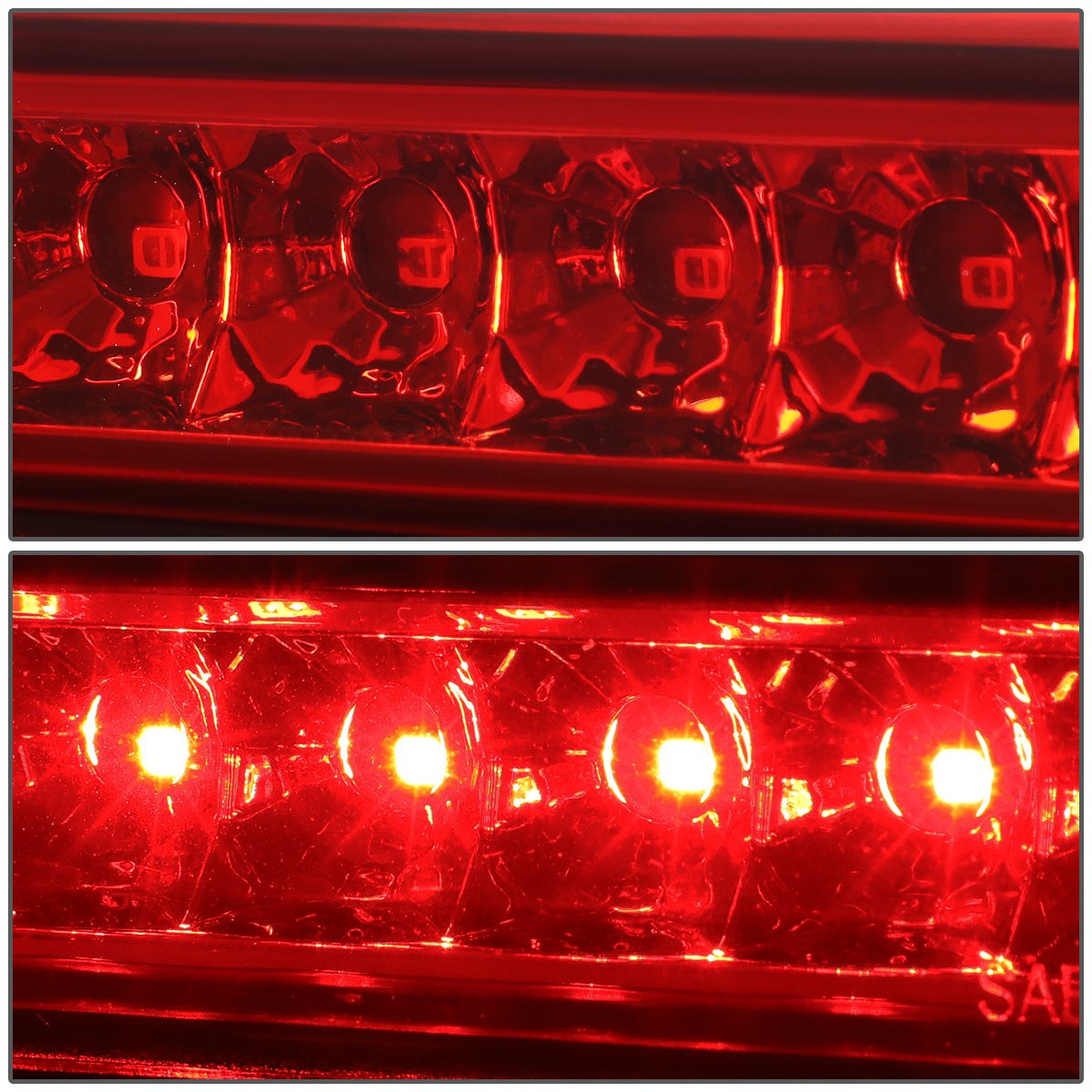 DNA Motoring Luz de Freno LED de Tercera Cola para Toyota FJ Cruiser 2007-2014, Rojo 3BL-FJC06-LED-RD