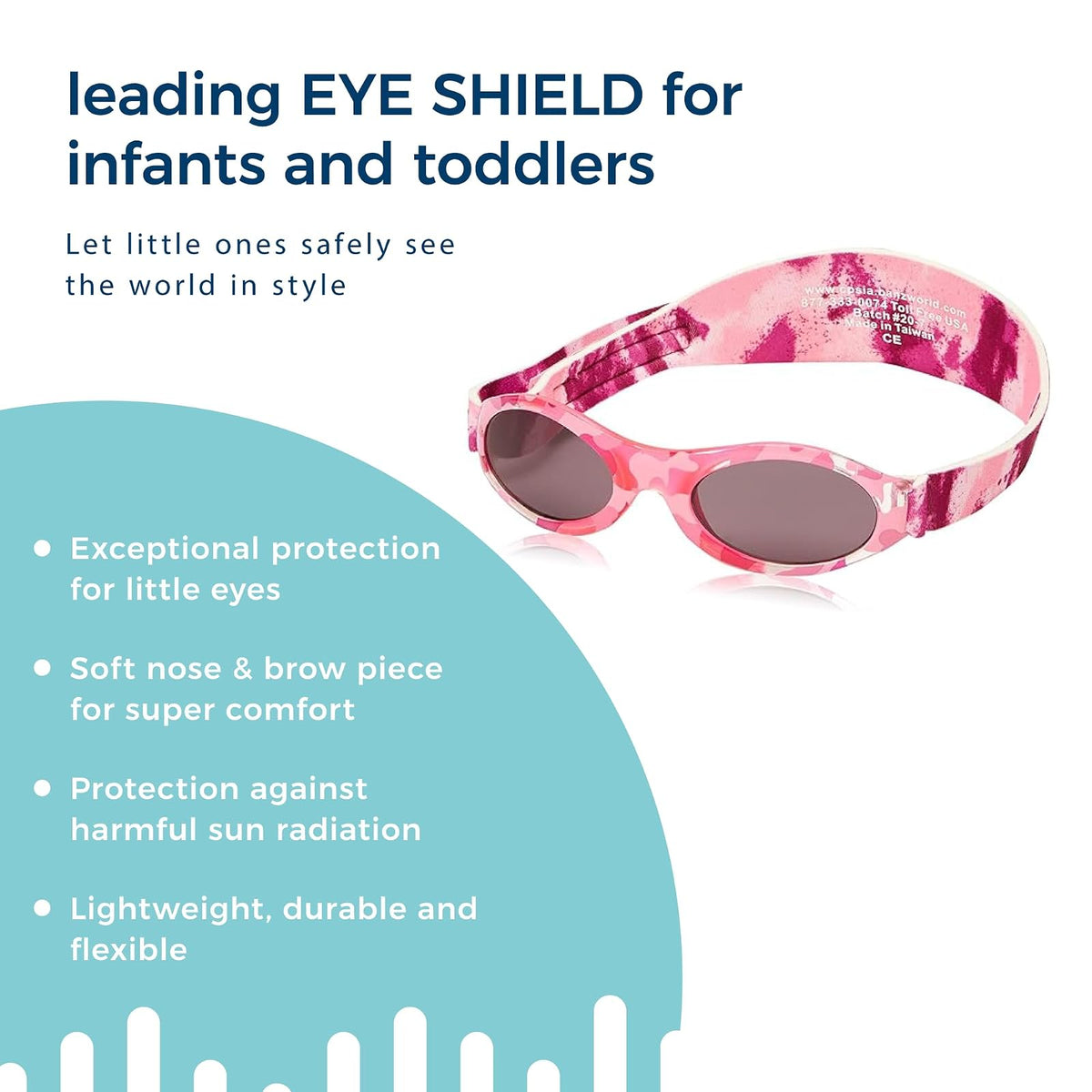 Baby Banz Gafas de Sol para bebés de 0 a 2 años, Las Mejores Gafas de Sol para bebés y niños pequeños