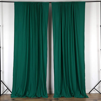 AK TRADING CO. Cortinas de telón de Fondo de poliéster IFR de 10 x 8 pies, Paneles de Cortinas con Bolsillos para Barra, decoración de Ventana para el hogar, Color Verde Cazador