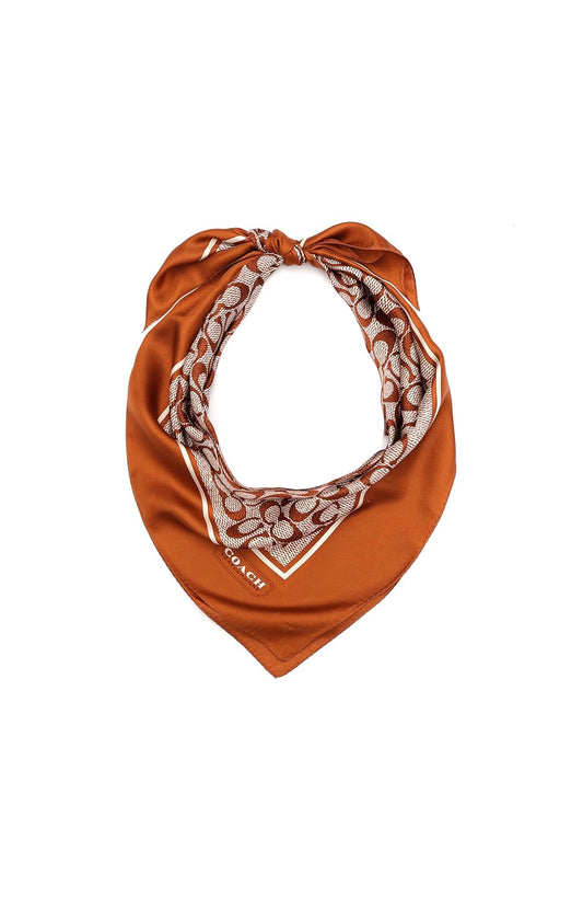 Coach Vintage Signature C Printed Silk Square Bufanda cuadrada Mujer