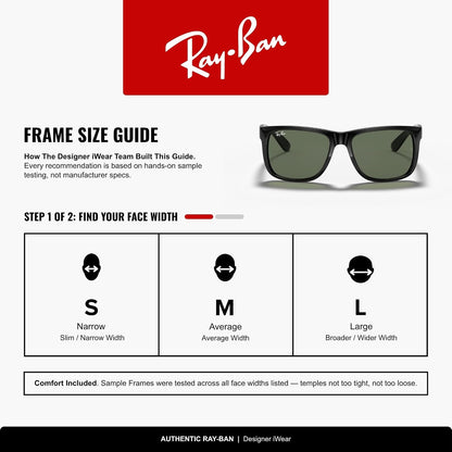 Ray-Ban RB4165 Justin Rectangular Sunglasses