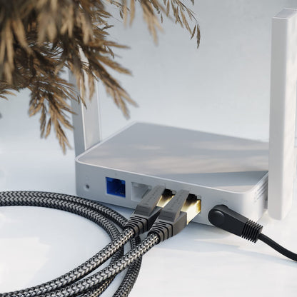 KabelDirekt – Cable Ethernet CAT8 40Gbit/s – 10m/33ft | Transferencia de datos rápida y fiable con este cable Cat 8 (par trenzado, conectores RJ-45): ancho de banda de 2,000 MHz