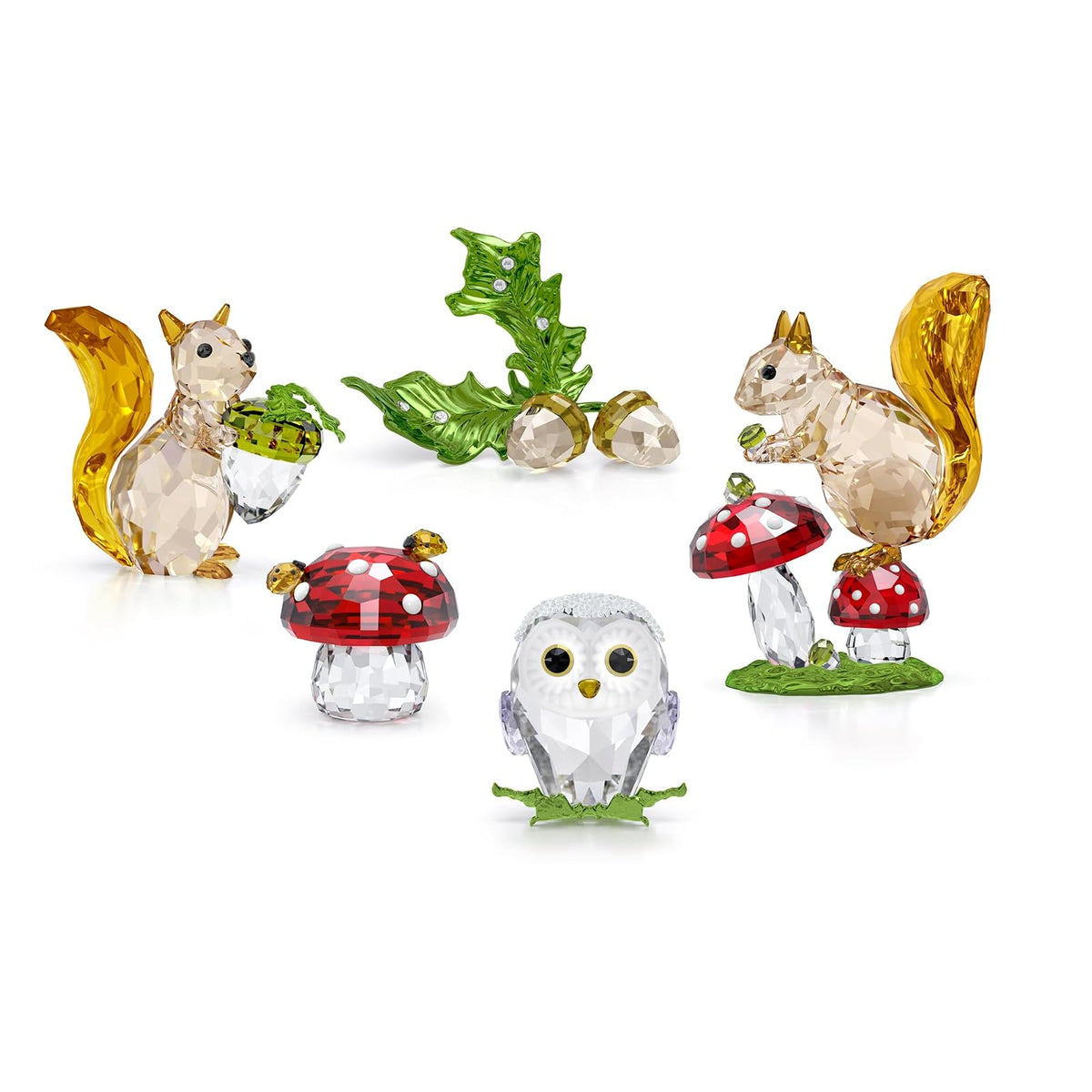 Swarovski Idyllia - Figura de Cristal con diseño de Ardilla y Bellota, con Cristales