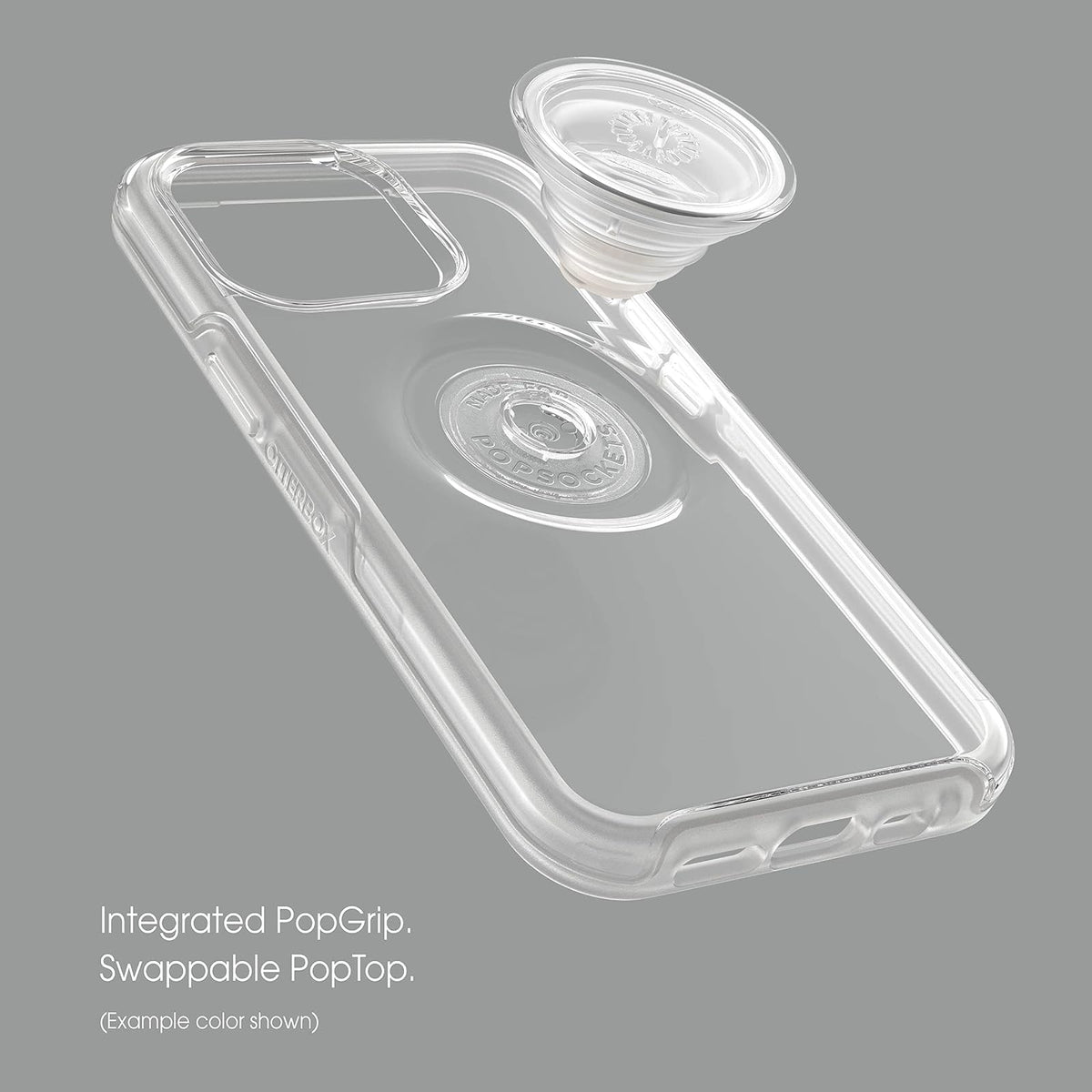 OtterBox Otter + POP Symmetry Clear Series Funda para iPhone 13 Pro - Limelight (transparente/verde)