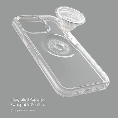 OtterBox Otter + POP Symmetry Clear Series Funda para iPhone 13 Pro - Limelight (transparente/verde)