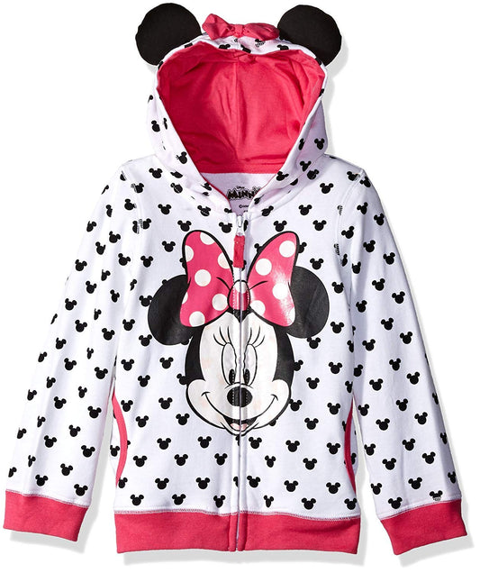 Disney- Sudadera de Minnie Mouse con orejas y maño, niña