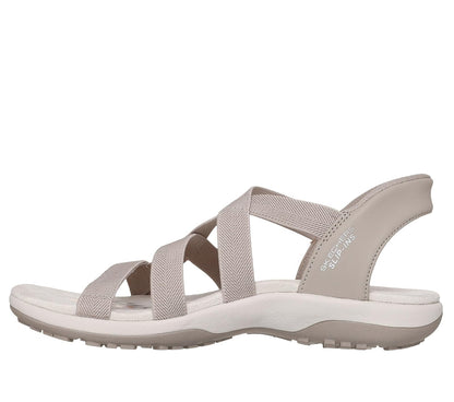 Skechers Reggae - Sandalias para mujer con manos libres, delgadas y elásticas