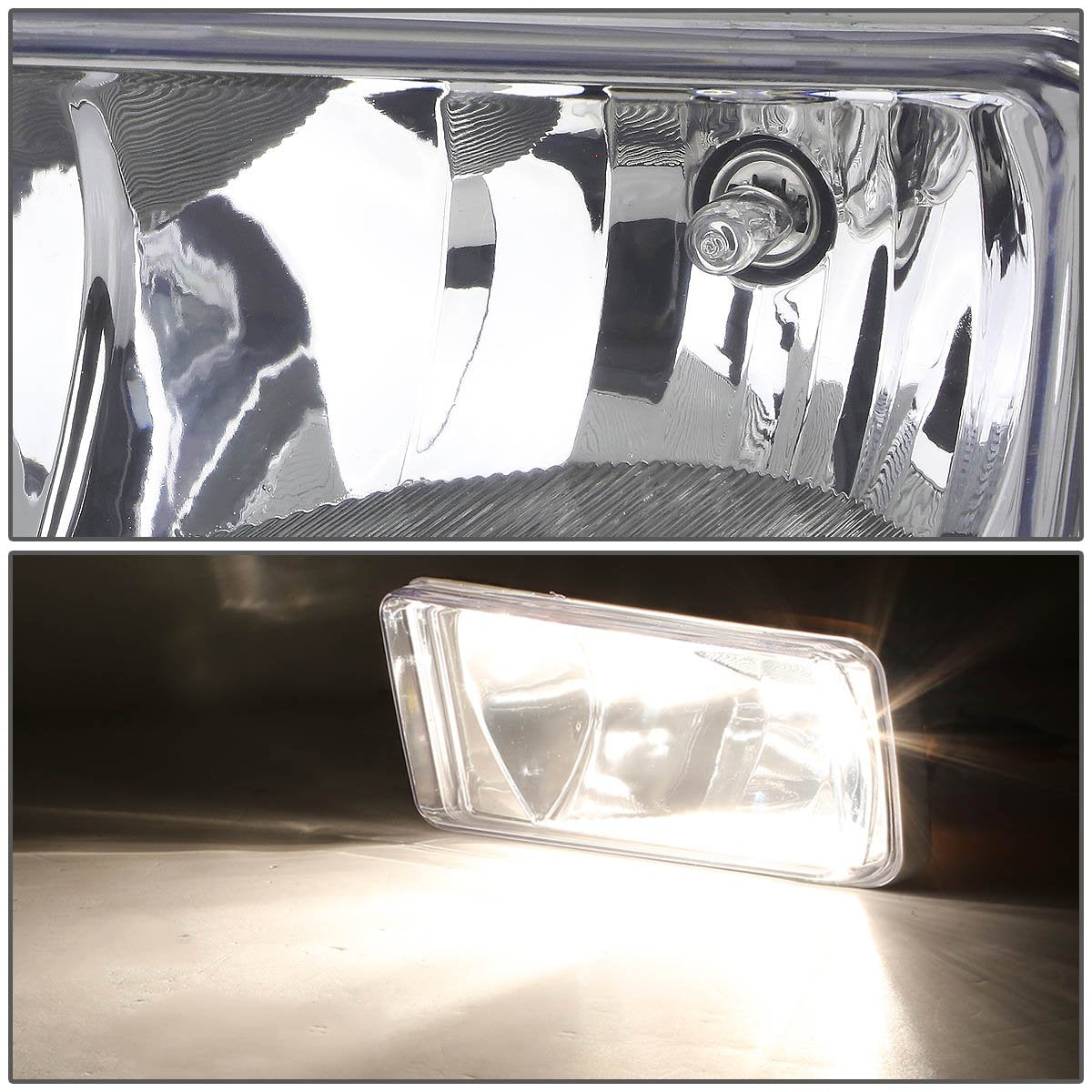 DNA Motoring FL-ZTL-111-CH Luz Antiniebla para Parachoques Delantero para Escalade, Avalanche y Silverado 2007-2015, Cromado