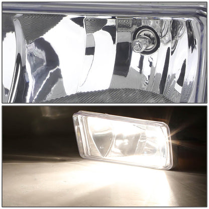 DNA Motoring FL-ZTL-111-CH Luz Antiniebla para Parachoques Delantero para Escalade, Avalanche y Silverado 2007-2015, Cromado