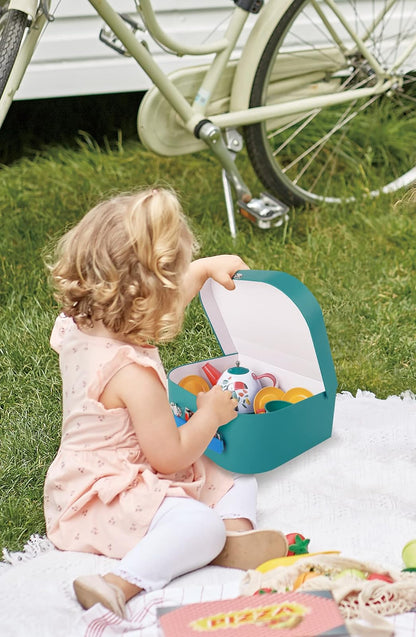 Hape Juego De Té para Niños con Maletín Portátil | Tetera, Tazas, Accesorios, Juego De Rol, Desarrolla Imaginación