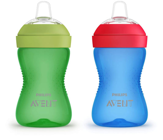 Philips Avent My Grippy SCF801/21 - Vaso para boquilla (285 ml, 2 unidades), color azul y verde