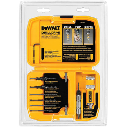 DEWALT Avellanador para madera, incluye adaptador magnético y estuche portátil, 12 piezas (DW2735P)