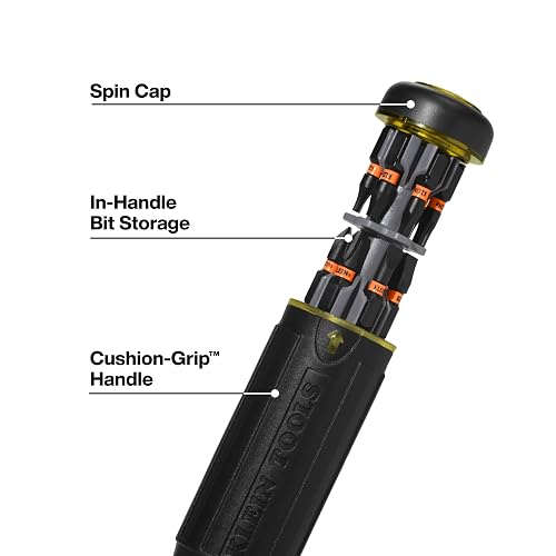 Klein Tools 32303HD Juego de destornilladores de impacto SAE 20 en 1 y herramienta de destornillador con puntas Phillips, ranuradas, cuadradas y Torx