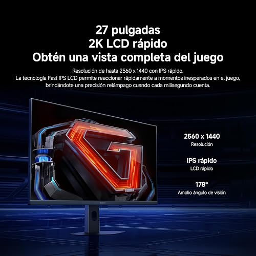 XIAOMI 2K Gaming Monitor G27Qi 2026 27 Pulgadas Panel IPS | QHD (2560 * 1440) 200Hz, 1ms GTG, AMD Freesync, Amplia Gama de Colores 100% sRGB, Certificación Low Blue Light, Soporte VESA