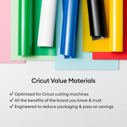 Cricut® Value Iron On, café (12 pulgadas x 5 pies) - Vinilo de transferencia de calor HTV