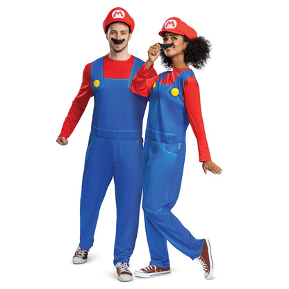 Disfraz de Mario para adultos, disfraz oficial de Super Mario Bros elevado, clásico para adultos, talla S/M