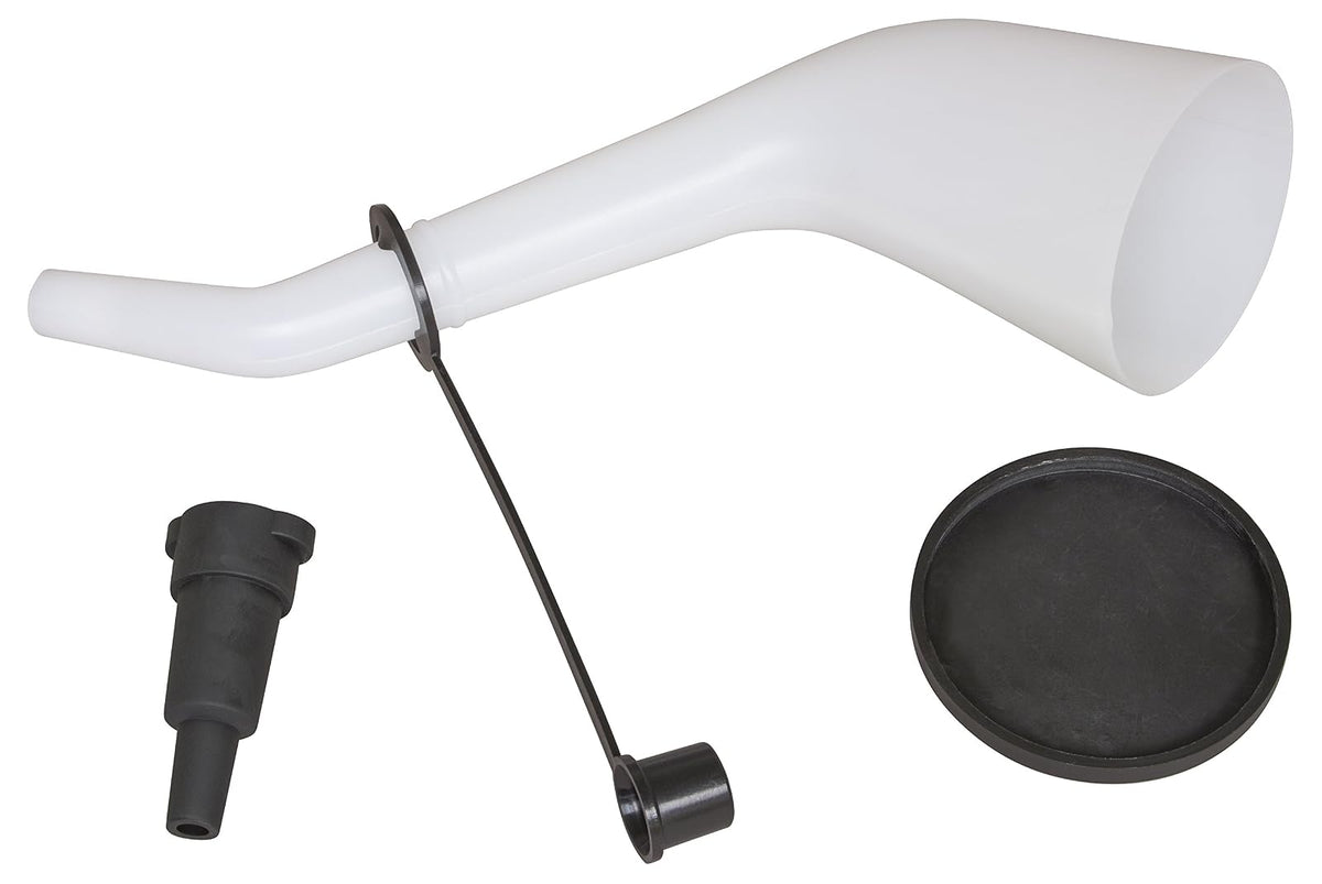 Lisle 18232 Embudo Offset con Tapa y Tapa, Color Negro