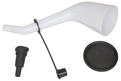 Lisle 18232 Embudo Offset con Tapa y Tapa, Color Negro