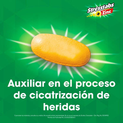 Stresstabs 600 Multivitaminico con Zinc y Vitamina C, Frasco con 30 tabletas