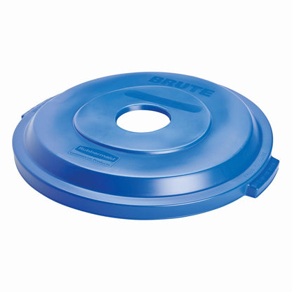 Rubbermaid Commercial Products BRUTE® – Tapa para Reciclaje de Botellas y Latas, Se Acopla a Contenedores BRUTE® de 121 L, no se Decolora, Deforma ni Agrieta, Azul 1788376