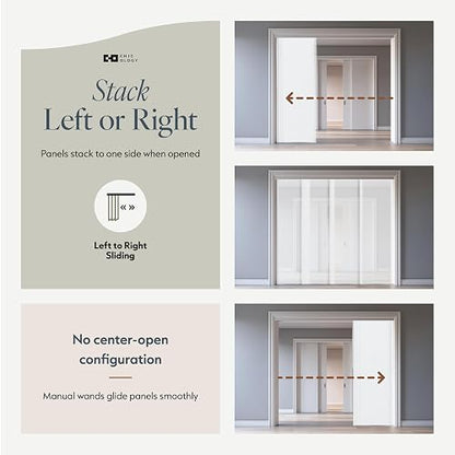CHICOLOGY - Persianas para Puertas correderas de Vidrio, persianas Verticales para Puertas de Patio, Divisor de habitación, Color Blanco Skyrise (filtrado de luz) Ancho 46-86 x Alto 0-96 Pulgadas