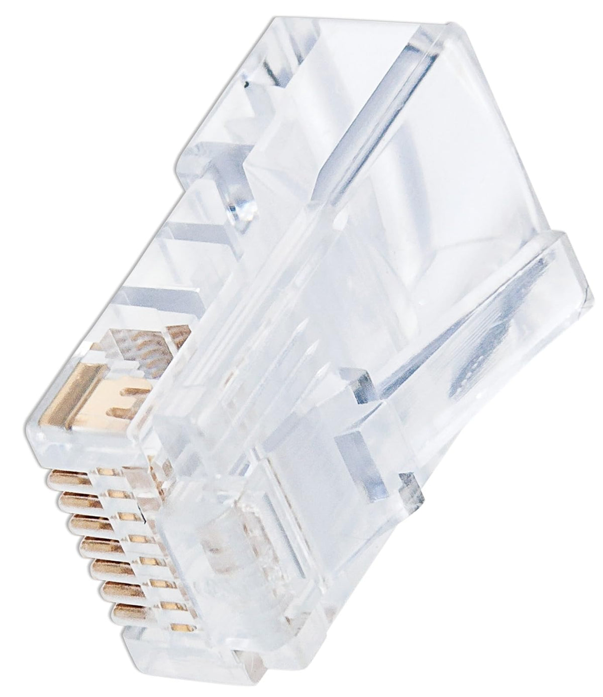 Intellinet AC-5450 Plug Modular Rj45 Utp Cat5E Solido Bote con 100 Piezas Contacto Oro 50 Micras Linea Pro, Transparente