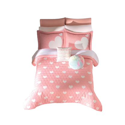 Colchas Concord Edredón Lovely Matrimonial -XL Color Rosa 3 Pzas