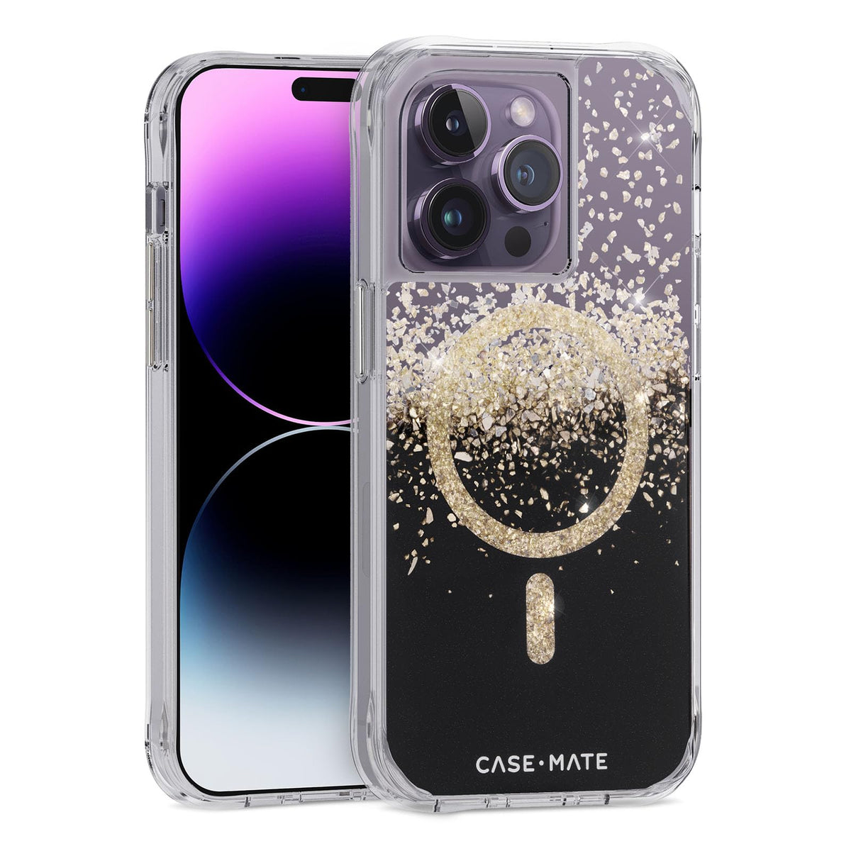 Case-Mate Funda Twinkle para iPhone 14 Pro con MagSafe - Karat Onyx