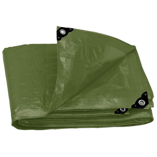 Truper Expert LT-56X, Lona uso rudo, verde olivo, 5 X 6 m, Paquete con 1 pieza