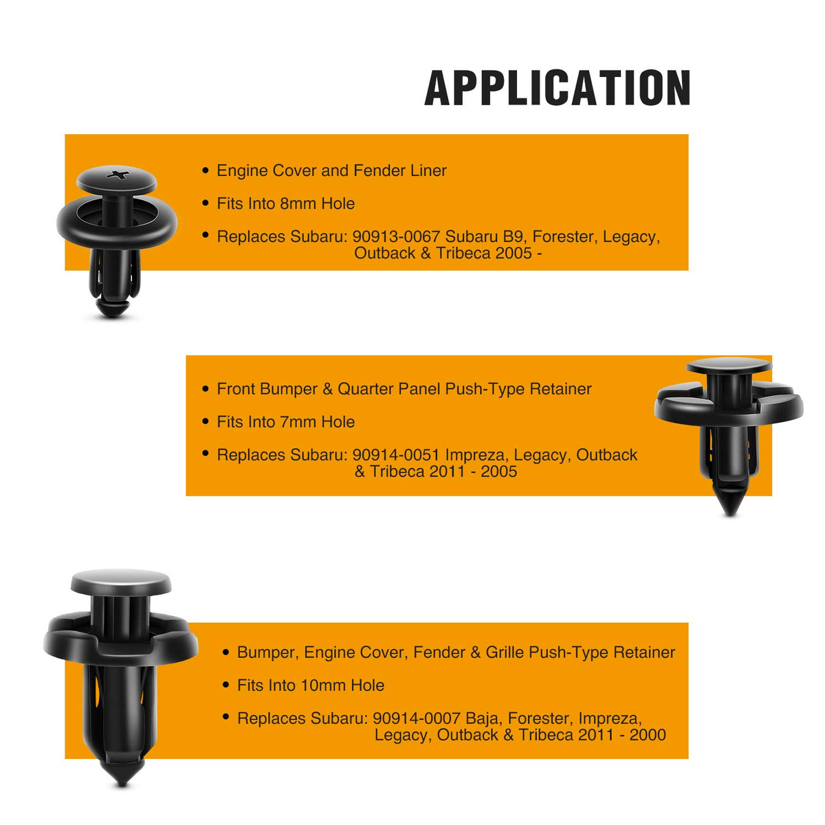 Gooacc Retenedores Tipo Empuje para Motor, Clips OEM para Toyota y Lexus, 100 Piezas con Removedor, GRC-80