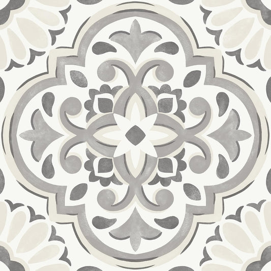 FloorPops Massimo - Azulejos para despegar y pegar, color gris