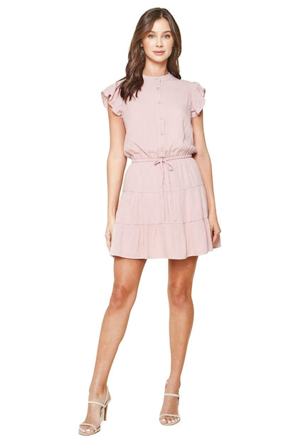 Sugar Lips Rampart Vestido Campesino de Manga Corta Vestido Informal para Mujer