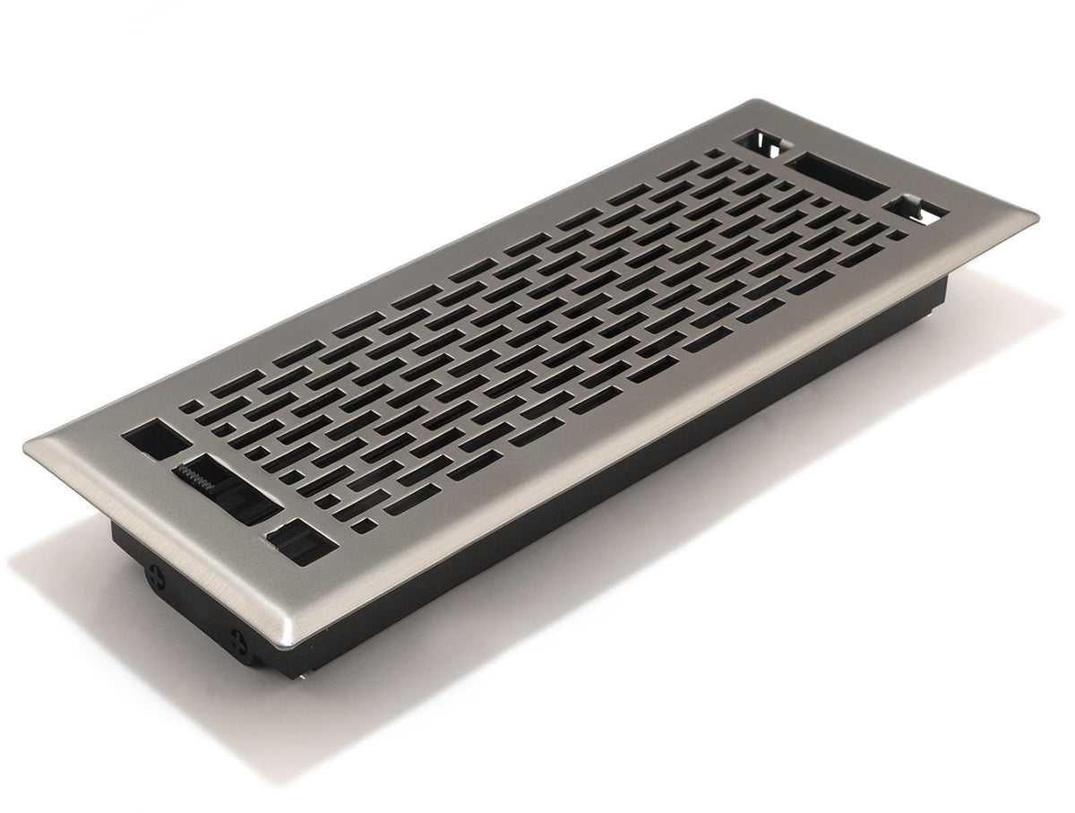 Accord amfrabma410 Manhattan piso registradora, 4-Inch X 10-Inch (apertura de conducto Medidas), 10.2 x 30.5 cm, Níquel Satinado