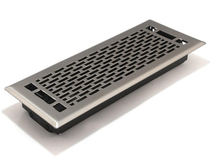 Accord amfrabma410 Manhattan piso registradora, 4-Inch X 10-Inch (apertura de conducto Medidas), 10.2 x 30.5 cm, Níquel Satinado