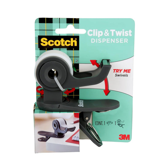 Scotch Dispensador de cinta de computadora, ideal para envolver regalos, 1 dispensador (C19-CLIP-CCW)