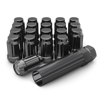 White Knight 3807BK-20AM Tuerca de Empalme con Llave M12 x 1,50, Color Negro Chapado en Cromo, 20 Unidades