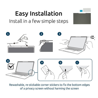 Kensington MagPro™ - visualización magnética de privacidad para portátil de 14 Pulgadas, Filtro de privacidad extraíble para portátil 16:9, antirreflejos, reducción de Rayos Azules, Compatible con