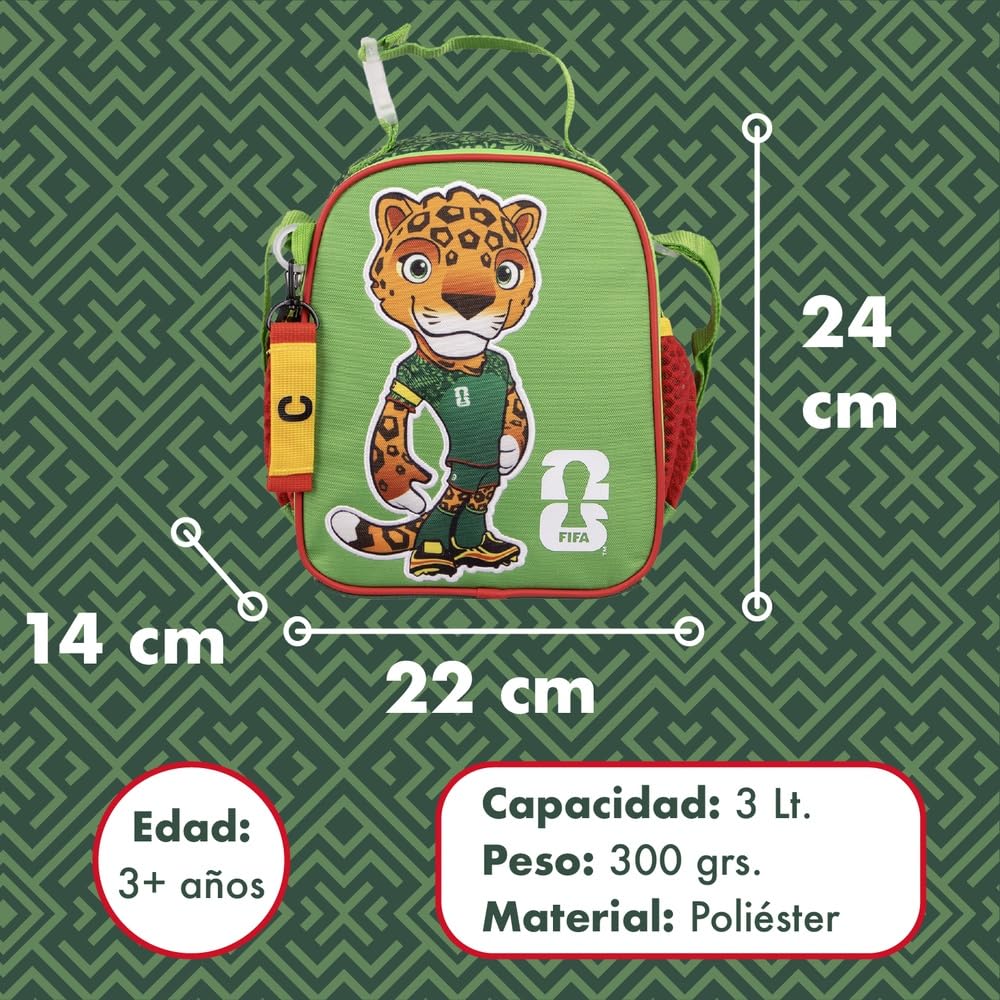 Ruz Lonchera Competition Marks 2026 Infantil Bolsa para Alimentos 3L Compartimento Amplio Poliéster Resistente Niño Verde