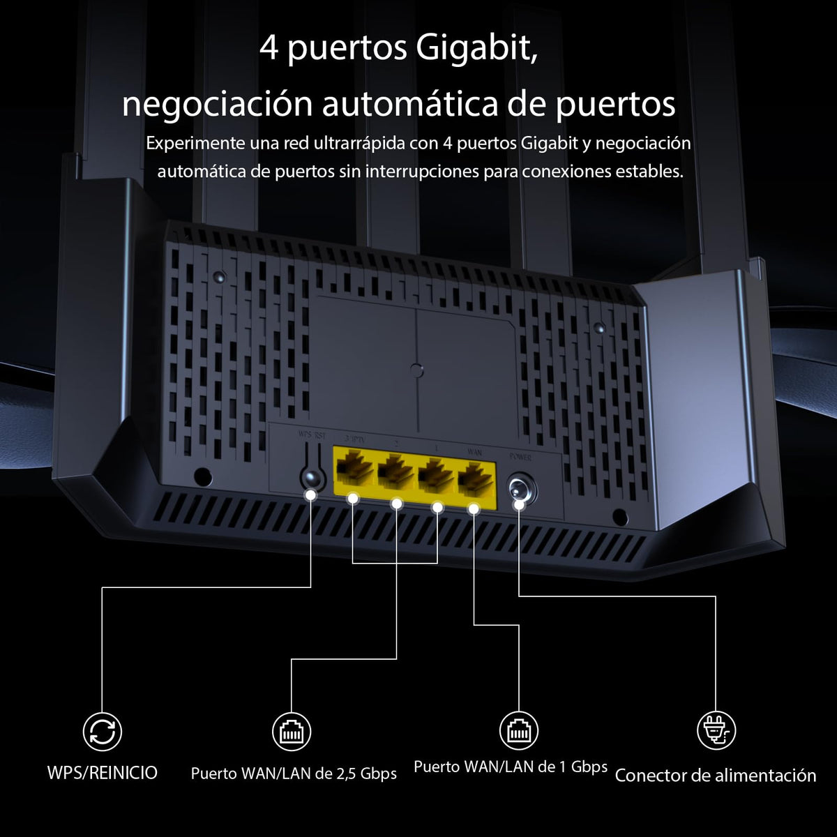 Tenda Router RE6L Pro WiFi 7 BE5100, Velocidad hasta 5011 Mbps, Dual-Band, 1 Puerto 2.5G + 3 Puertos 1G, 5 Antenas, NFC, Control Parental, VPN, Compatible con Proveedores de Internet