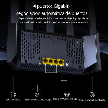 Tenda Router RE6L Pro WiFi 7 BE5100, Velocidad hasta 5011 Mbps, Dual-Band, 1 Puerto 2.5G + 3 Puertos 1G, 5 Antenas, NFC, Control Parental, VPN, Compatible con Proveedores de Internet