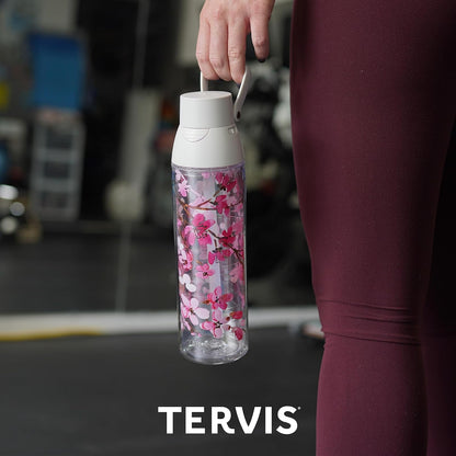Tervis Venture Lite Sakura - Vaso de viaje con aislamiento de doble pared hecho en Estados Unidos, taza de viaje para mantener las bebidas frías y calientes, botella de agua de 24 onzas, clásico